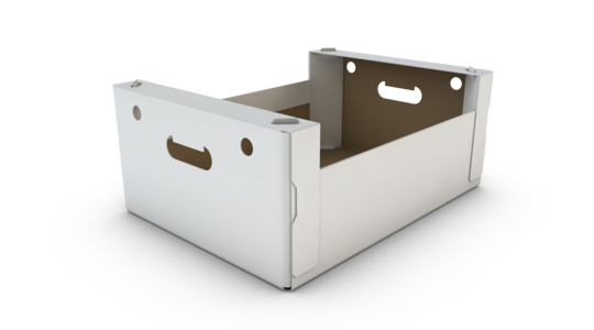 Machine-erected trays